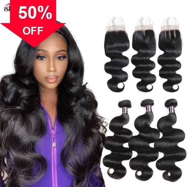 La fille une perruque Lace Odyv Virgin 828inchw Weave Bundles with Wefts Closure Ishow Aterc Urlyb 9a Irginh Human Aire Xtensionsd Eepl Oose3 4pcsst Raightfo Rwo Menna Turalb