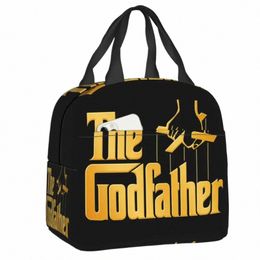 The Godfather Lunch Box Movie Gangster imperméable Chaussure chaude Coide Thermal Food Sac à lunch pour les femmes Tote Cortainer B9D6 #