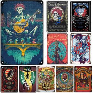 The Grateful Dead Rock Metal Tin Sign Rusty Vintage Posters Singer Band Metal Poster Home Bar Club Placa de pared 20cmx30cm Woo