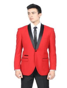 El novio esmoquin manzana trajo cuello de solapa de ocio rojo negro de una sola fila un traje de hombre con botones para ocasiones formales chaqueta de traje 8099216