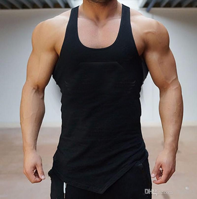 Débardeur De Musculation Homme - Stringer Coton Élastique - Gym Et Fitness