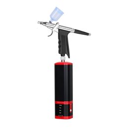 De draagbare elektrische Mini Master draadloze airbrush met zuigerluchtcompressor Tijdelijke tattoo-set 240304