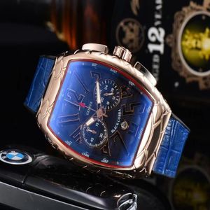 De hoogwaardige luxe WatchBR-U1 Quartz Horloges Alle vijf naalden werken Bezel roestvrijstalen herenhorloge Franck-merk Black Cobra FM 266Z