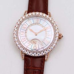 De hoogste kwaliteit Dating Dames Diamanten Horloge Sieraden Automatische mechanische uitsparing automatische perfecte weergave van dames elegante fijne sieraden met saffierspiegel