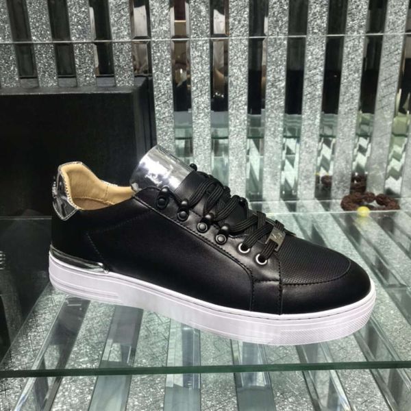 The Luxury Designer de la plus haute qualité Plein Mens Chaussures imprimées Pleins Men Chaussures Chaussure Pleins Fashion Breatte Graffiti Graffiti Casual Shoe