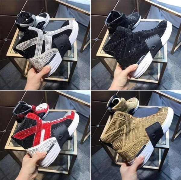 La plus haute qualité Hommes chaussures pp Couleur mixte coupe haute à lacets Style12 Race Runner plein baskets décontractées chaussures adasdawsasdaas Taille 39-46