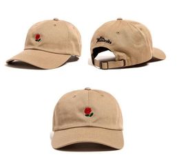 THE HONDERDEN Ball Caps Unisex Rose Geborduurde Snapback Baseball Caps voor Mannen en Vrouwen 8 Kleuren Mode Golfhoed Verstelbare Zonnehoeden6120402