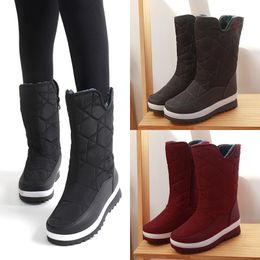 les bottes chaudes Antiskide 2024 étanche de femmes chaussures plates de cuisse de cuisse haute pour 328 483 5