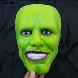 The Jim Carrey Movies Mask Cosplay Green Mask Costume Adult Fancy Dress Face Halloween Masquerade Party Cosplay Mask244p