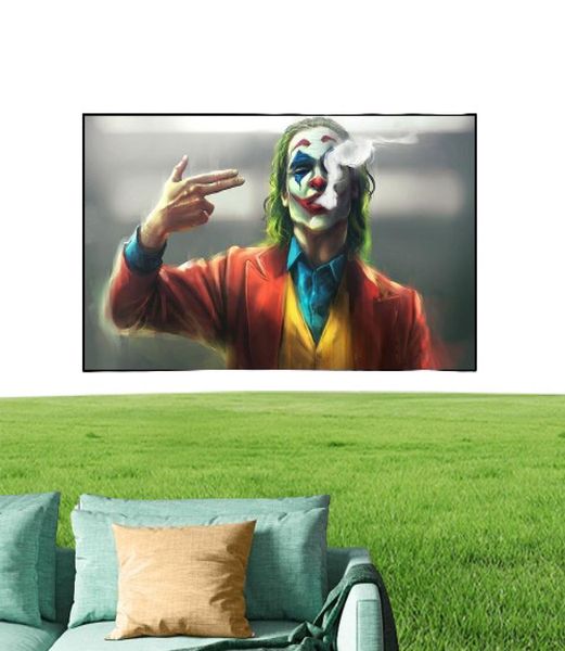 The Joker Smoking Affiche et imprimer Graffiti Art Creative Movie Movie Painting on Canvas Wall Art Picture for Living Room Decor8107474