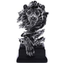 The King of Beasts Statue Decoration for Home Study Living Room Great Collectible Figurines Beste cadeau voor de man