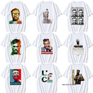 De koning van Conor McGregor T-shirt MMA Notorious T-shirt mannen Korte mouw Tops T-shirt O-Kleding Male T-shirt Homme Shirt 220616