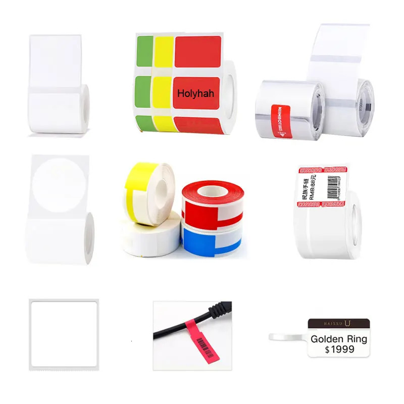 The Lable Paper Niimbot B21 B3S B1 Pure White Color Cable Label Thermal Label Paper for Waterproof Anti-Oil Tear-Resistant Jewelry Price Tag 231205