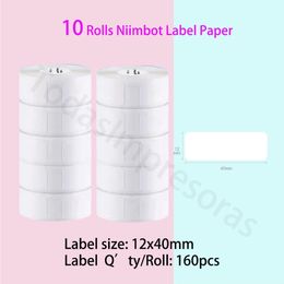 Het etiketpapier Niimbot thermisch etiketpapier Automatische stickeretiketten Zelfklevend helder gekleurd wit papier voor gebruik in D110 D101 D11 Pocket thermische printers 231205