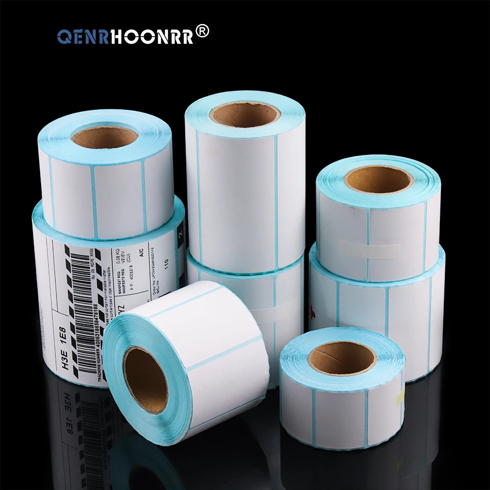 The Lable Paper Thermal Label Sticker Paper Supermarket Price Blank Barcode Label Direct Print Waterproof Print Supplies 800pcs/Roll Adhesive 231205