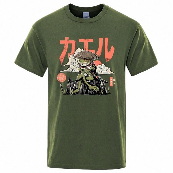 The Last Frog Samurai Anime Imprimer T-shirts Hommes Casual Respirant T-shirts Fi O-cou Chemises Surdimensionné Cott Manches Courtes Haut u84X #