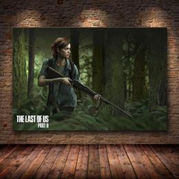 Póster del juego The Last Of Us, póster impreso en HD de acción de terror y supervivencia de zombies, pintura en lienzo, decoración moderna para el hogar para arte de pared LJ200908300f