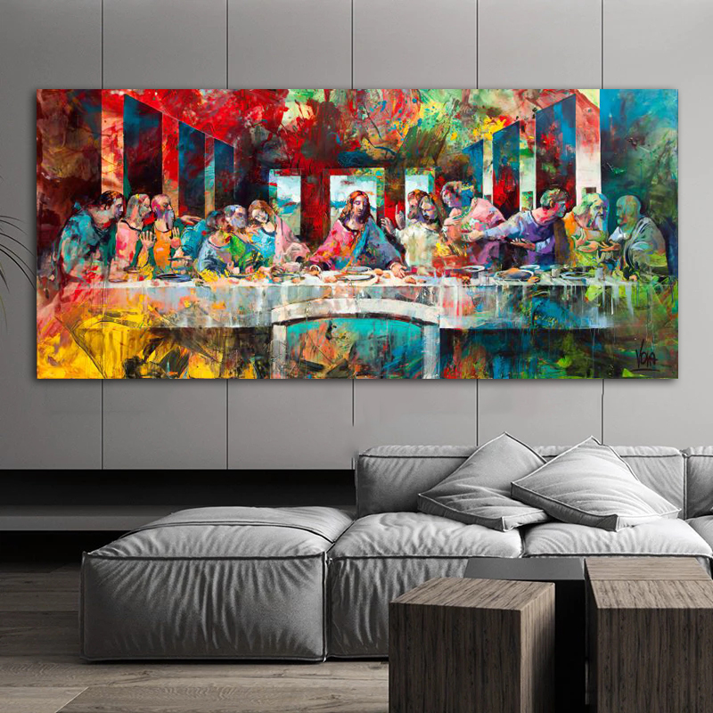 Het Laatste Avondmaal Canvas Prints Wall Art Pictures Voor Woonkamer Home Decor Indoor Decoraties Abstract Portret Beroemde Schilderij