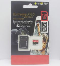 La última tarjeta SD de 128 GB, 256 GB, 64 GB, 32 GB con adaptador Blister, paquete minorista genérico, DHL 15 piezas 9636207