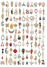 Les derniers 1 pack 150 pendentif de Noël KC Pendre d'huile accessoires de boucles d'oreilles Boucles d'oreilles Pendants décorations d'arbre de Noël9778584