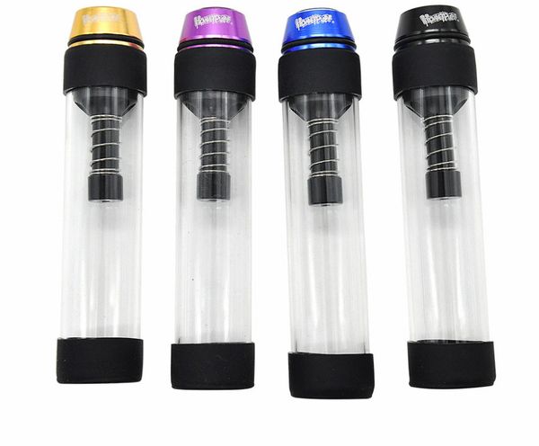 El último tubo creativo con filtro de rayas de material de vidrio de 12,4 cm, colorea muchos tipos de estilos, admite logotipo personalizado