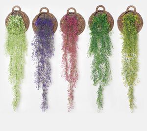 Las últimas flores decorativas doradas de 120 cm Bell Willow Wallw Simulación de la planta de simulación de flores colgantes MUCHOS COLORES PARA ELECCIÓN