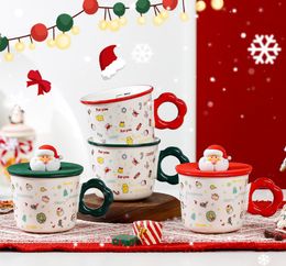 De nieuwste 12oz Christmas Ceramics koffiemok Cup Creative Belt, veel stijlkeuzes, ondersteunen aangepast LOGO
