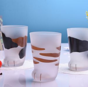 De nieuwste 10.1oz Animal Cat Feet Glass Coffee Mok, veel stijlkeuzes, ondersteunende aanpassing van elk logo