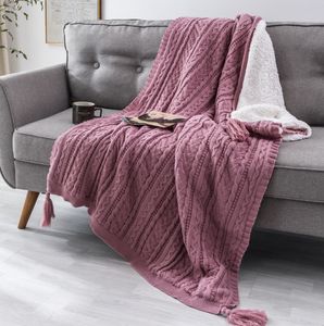 De nieuwste deken van 130x160cm, plus en enkele laag 2 maten, gebreide fluwelen wool-sofa dekens, ondersteuning aanpassing