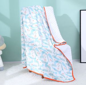 La dernière taille 140X120CM, couverture pour bébé confort poussette de dessin animé épaissie en coton à pois 3D, 6 styles au choix, support logo personnalisé