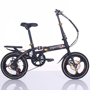 La última bicicleta plegable de 16 pulgadas con freno de disco, tipo portátil, bicicleta plegable, bicicletas a prueba de impactos, bicicleta recreativa, estudiante, herramientas de viaje