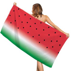 La dernière serviette de plage imprimée de 160x80cm, de style fruit, de fibre ultra-fine, de velours double face à séchage rapide et à séchage rapide, support logo personnalisé