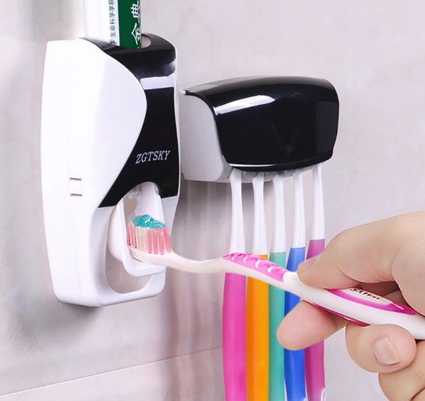 Le dernier presse-dentifrice automatique pour brosse à dents 16X7CM sans poinçonner de nombreuses couleurs au choix prend en charge le logo personnalisé