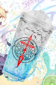 De laatste 17oz Drinkware Anime Jenny Safety Plastic Double Stro Drinkbeker Inklapbare Slang Cups Zomer Creatief willekeurig