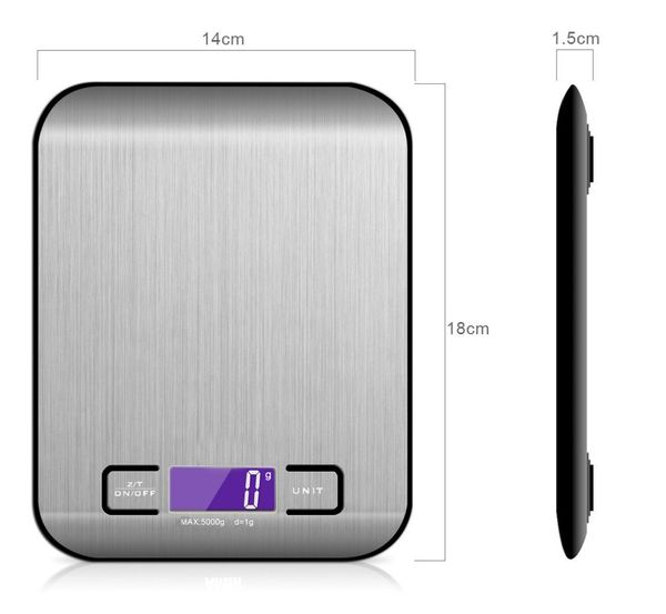 Les dernières balances alimentaires 18X14CM pesant la batterie et le modèle de charge 10kg / 1g de nombreux styles au choix prennent en charge le logo personnalisé