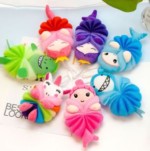 Brosses de bain pour enfants 20x11m, boule de dessin animé mignon, plusieurs couleurs au choix, support logo personnalisé, dernière version