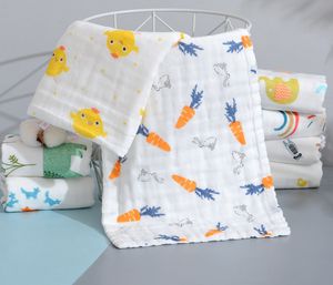 La dernière serviette de taille 35x75 cm, de nombreux styles à choisir, six couches de coton coton pur caricaturé doux pour bébé.