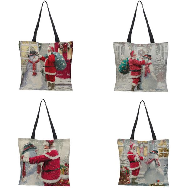 El último tamaño de 43x43 cm, bolsa de regalo de Navidad, muchos estilos de decoración navideña, bolsa de compras de bolsas de yute, envío gratis