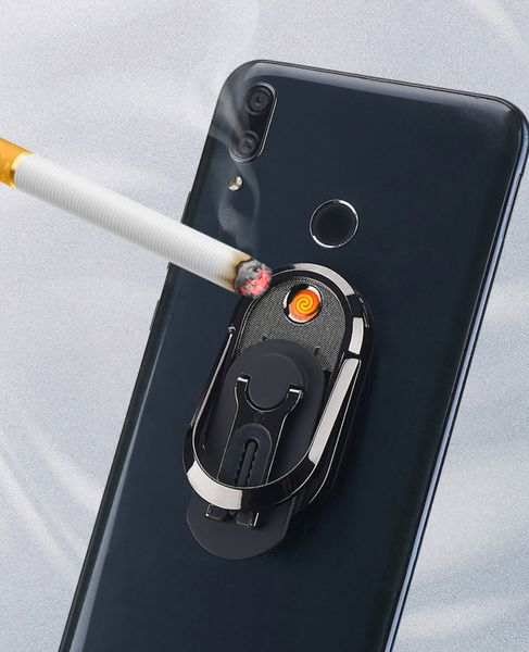 El último encendedor de carga de 60.5X32.5MM con anillo para automóvil, soporte para teléfono móvil, encendedor de cigarrillos, una variedad de estilos para elegir, logotipo personalizado de soporte