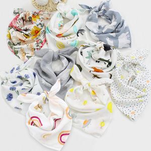 De nieuwste handdoek van 60x60 cm, veel stijlen om uit te kiezen, dubbellaags bamboe katoenen gaas baby speeksel vierkante handdoeken
