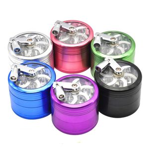 Le dernier Grinder 63x53mm Smoke Grinder ￠ quatre lieux en aluminium ￠ main Shake Tobacco de nombreuses options de styles prennent en charge le logo personnalis￩