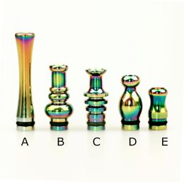 Les derniers accessoires d'ombre d'eau de tuyau de cigarette de buse de cigarette en aluminium, couleur arc-en-ciel une variété de styles, supportent le logo personnalisé