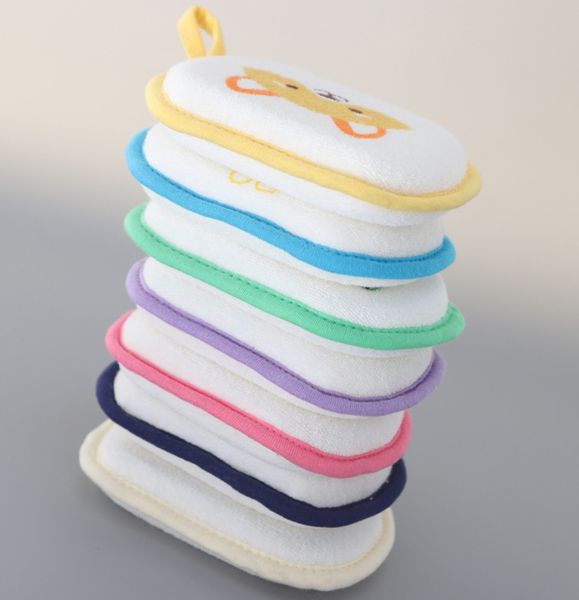 Les dernières brosses de bain pour bébé, éponge de bain en coton, plusieurs couleurs au choix, support logo personnalisé