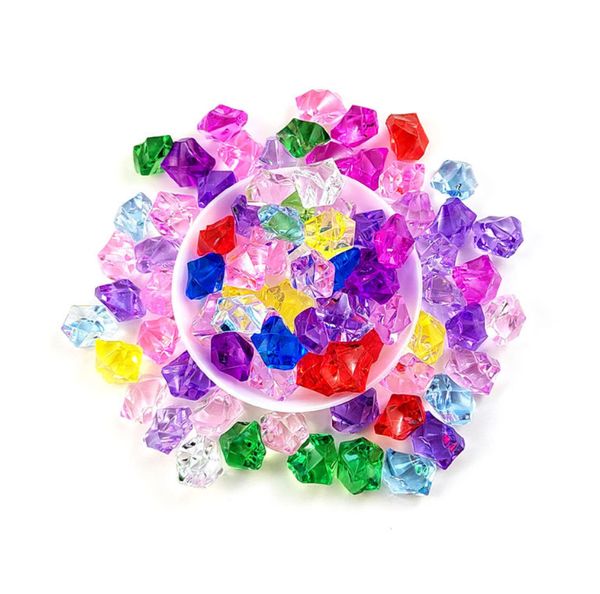 Los últimos Beads 1.1x1.4cm simulación de acrílico bloque de hielo color piedra de cristal de hielo, muchos estilos para elegir, compatible con logotipo personalizado