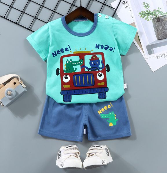 El último pijama de cuerpo, traje de manga corta, camiseta de algodón, ropa de verano para bebés, ropa para niños, ropa para el hogar, muchos estilos para elegir, soporte con logotipo personalizado