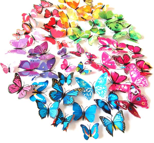 La última mariposa Adhesivos decorativos pasta de pared pvc papel tapiz impermeable a prueba de humedad autoadhesivo muchos colores para elegir soporte logotipo personalizado