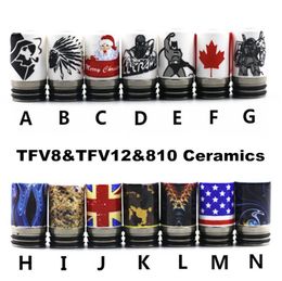 Les derniers accessoires de fumée floqués de cigarette en céramique de pipe de drapeau national canadien, il y a beaucoup de styles à choisir, supportent le LOGO personnalisé