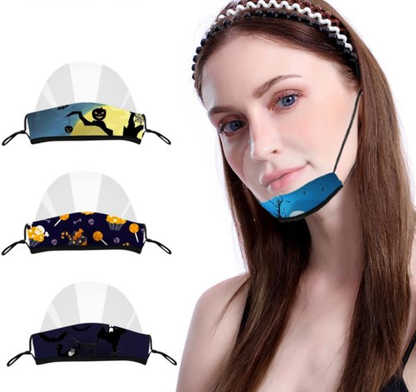 Les derniers masques de fête de Noël et d'Halloween, transparents personnalisés, une variété de styles au choix parmi un masque en tissu anti-poussière