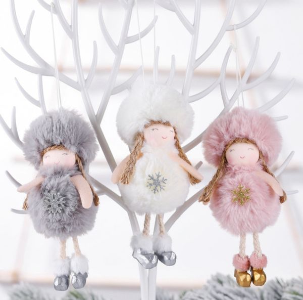 Le dernier pendentif ange en peluche de Noël, poupées et poupées mignonnes pour filles, cadeaux de Noël, pendentifs d'arbres de Noël, livraison gratuite