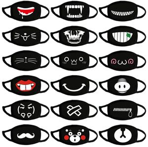 Les derniers dessins animés de dessin animé de masque de fête anti-poussière en coton porte-bonheur masques pour hommes et femmes